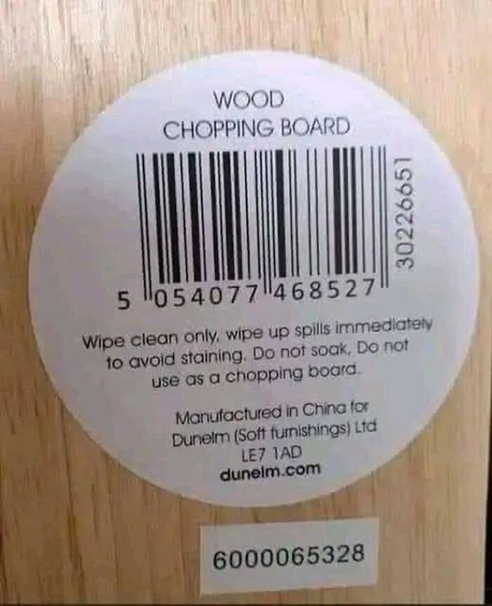Don't Use A Chopping Board As A Chopping Board, Apparently