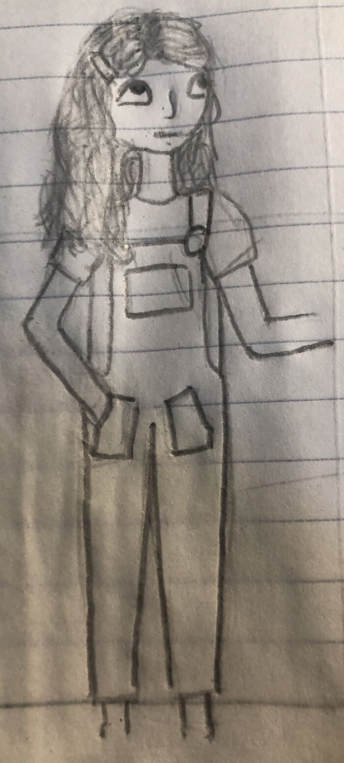 I Drew This Girl, I Think She’s Probably 11? I Don’t Really Know, But I Love Her Hair!