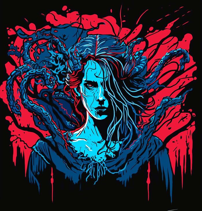 Hi Pandas, Check Out Some Of My Spooky Digital Art!