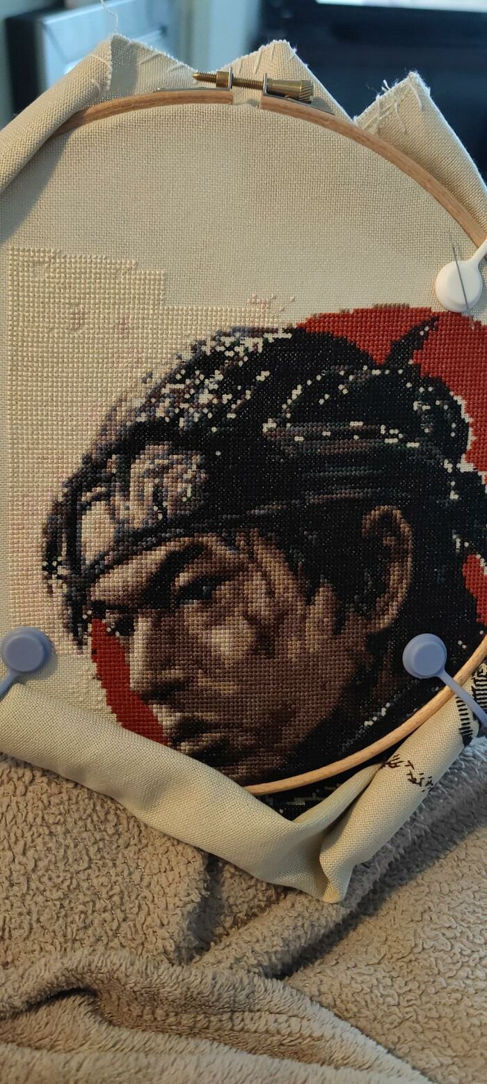My Cross Stitch Process Of Jin Sakai Took Me 8 Months To Finish My Cross Stitch Process Of Jin Sakai Took Me 8 Months To Finish