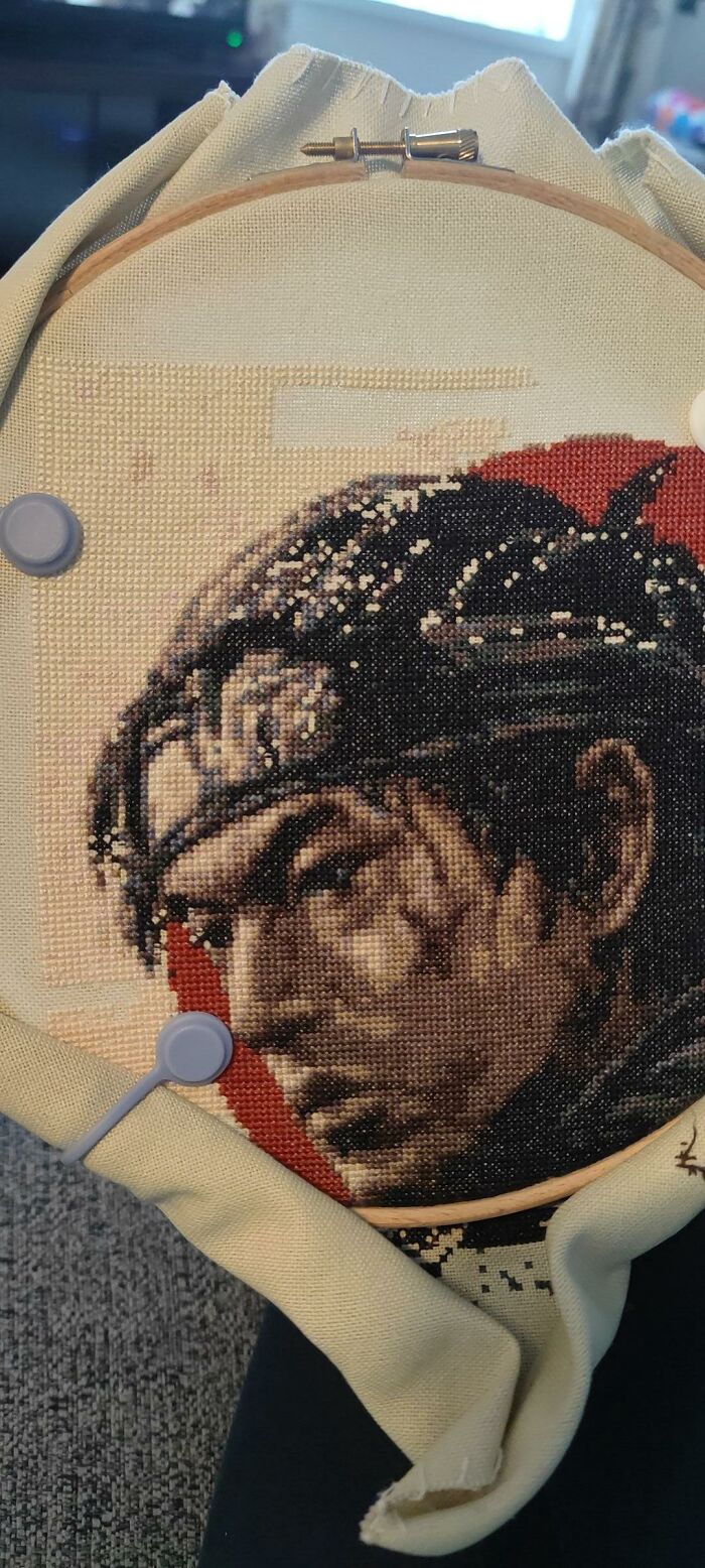 My Cross Stitch Process Of Jin Sakai Took Me 8 Months To Finish My Cross Stitch Process Of Jin Sakai Took Me 8 Months To Finish