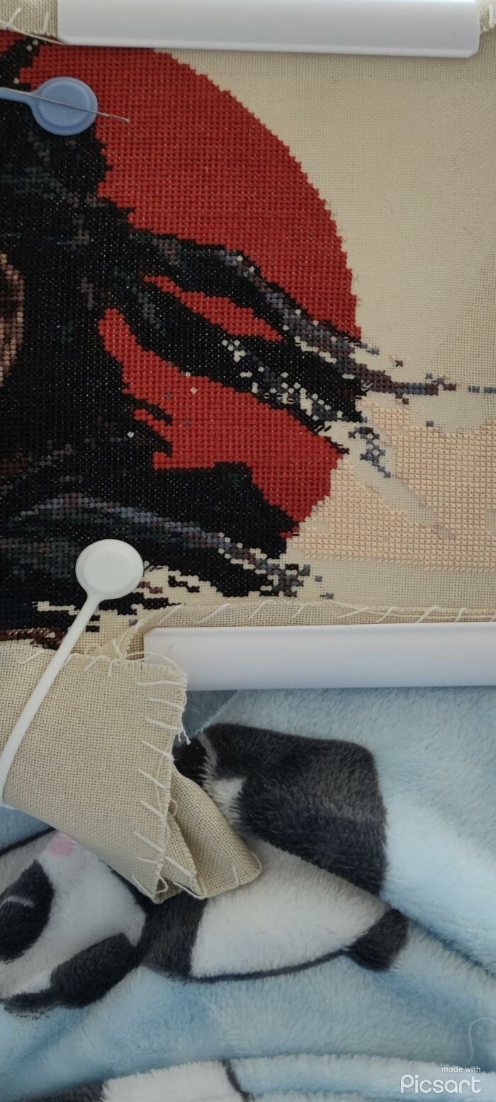 My Cross Stitch Process Of Jin Sakai Took Me 8 Months To Finish My Cross Stitch Process Of Jin Sakai Took Me 8 Months To Finish