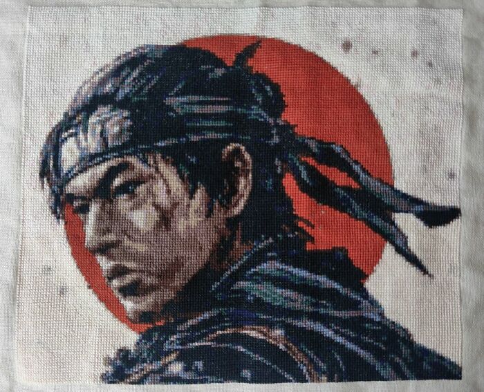 My Cross Stitch Process Of Jin Sakai Took Me 8 Months To Finish My Cross Stitch Process Of Jin Sakai Took Me 8 Months To Finish
