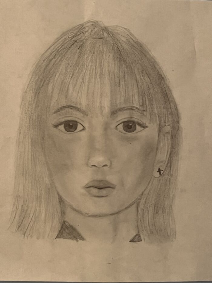My Drawing Of Lalisa Manoban From Blackpink, Not Bad For My First Time Drawing A Face :)