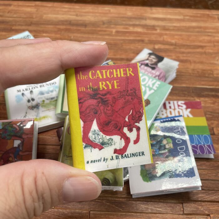 These 12 Miniature Banned Books Can Be Found In A Really Little Free Library That I Made