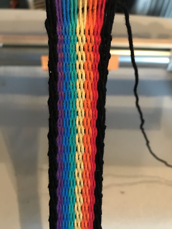 I Learned How To Weave Bands. This Is One Of My First Projects