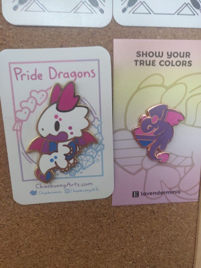 Bisexual Dragon Enamel Pins! (I Don't Have An Actual Flag Yet Lol)