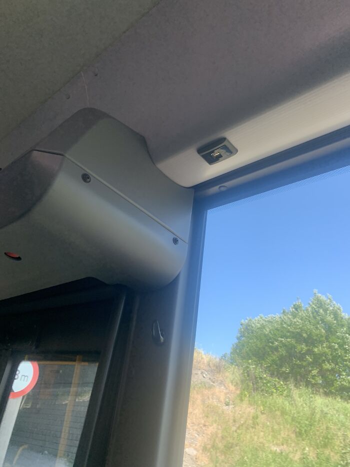 That Charger. On The Ceiling In A Bus?!
