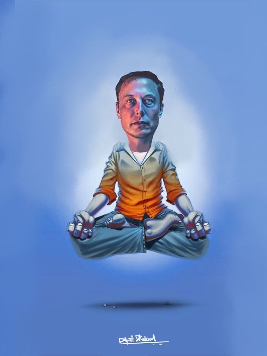 5 Artistic Evolving Portrayals Of Elon Musk. 5 Artistic Evolving Portrayals Of Elon Musk.