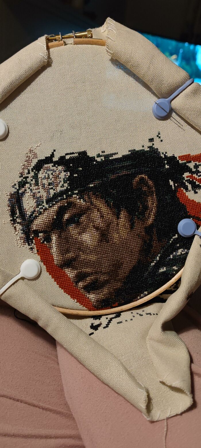 My Cross Stitch Process Of Jin Sakai Took Me 8 Months To Finish My Cross Stitch Process Of Jin Sakai Took Me 8 Months To Finish