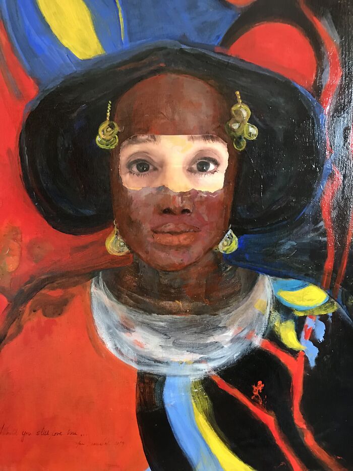 "See Me" -African. The Portraits Are Of Indigenous People With Photographs Of My Eyes. We Are All The Same, Wrapped In Different Skins