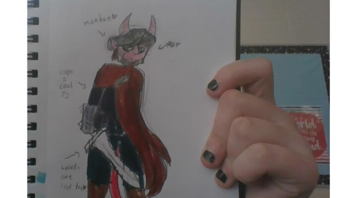 Sir Corvis, Tiefling Fighter. The White Is Cuz I Had To Elongate It For Bp