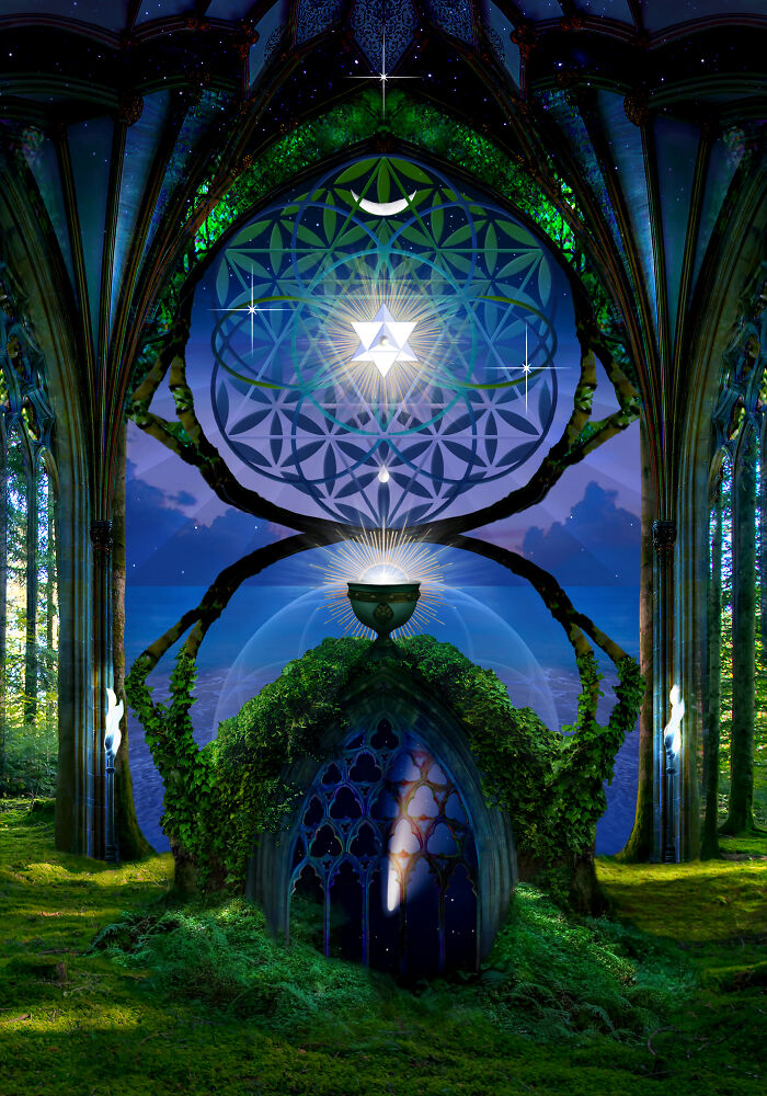 Shrine Of The Harbinger. Digital Piece Made In Honour Of Comet Neowise. © Paloma Vita 2021