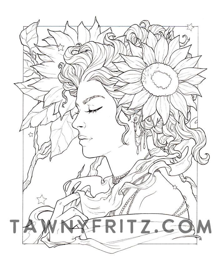 I Drew The Personification Of Magical Flowers And Put Them All In A Coloring Book I Drew The Personification Of Magical Flowers And Put Them All In A Coloring Book