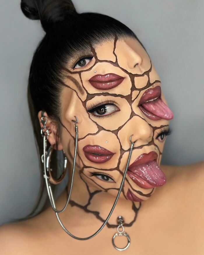 This Makeup Artist Creates The Most Fascinating Optical Illusion Looks, And You Might Need To Look At Them Twice To Figure It Out (31 New Pics)