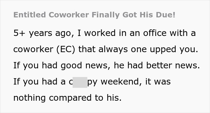 One-Upping Coworker Becomes The Laughing Stock Of The Office After His Web Of Lies Falls Apart One-Upping Coworker Becomes The Laughing Stock Of The Office After His Web Of Lies Falls Apart