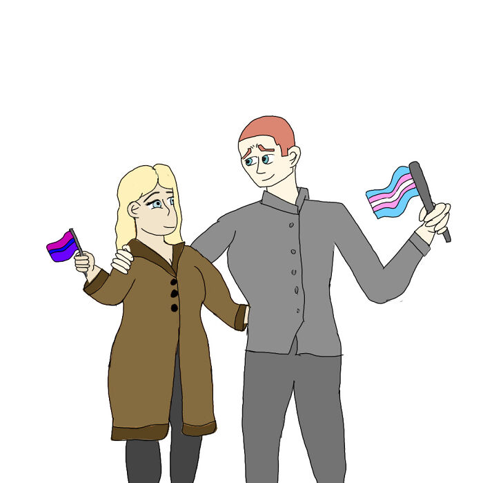 Made This Last Year For Pride! Nina Zenik And Hanne Brum From "King Of Scars" & "Rule Of Wolves"