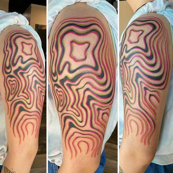Yes! The Magic Is Complete! I Absolutely Love This Psychedelic Op Art Piece With Vibrating Boundaries