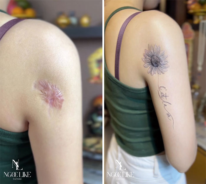 40 Times People Asked To Cover Up Their Scars And This Tattoo Artist Nailed  It (New Pics)