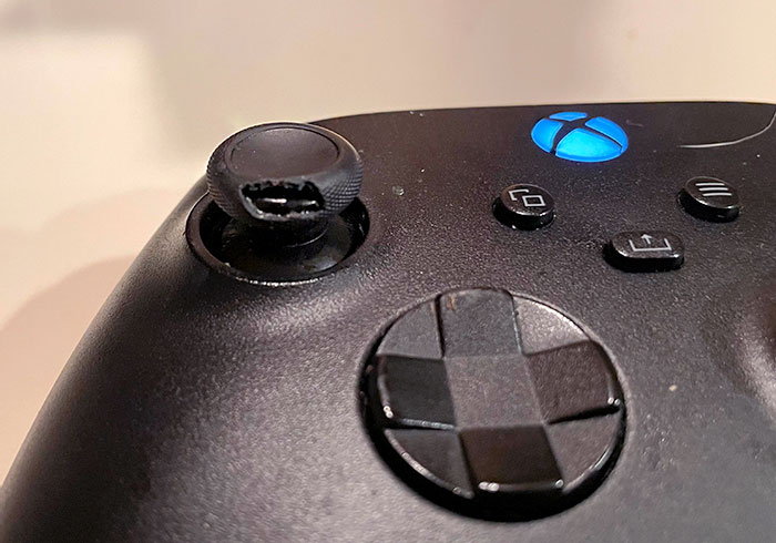 My Three-Year-Old Took A Bite Out Of My Xbox Joystick While Watching TV
