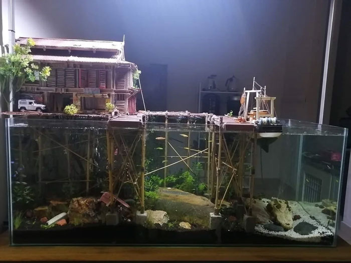 Mini-dock aquarium 