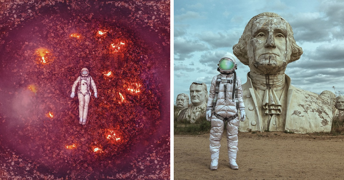 My 70 Astronaut-Themed Photographs That Combine Elements Of Surrealism, Storytelling, And A Touch Of Mystery - Vimarsana News