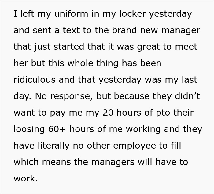 Employee Vanished, Leaving A Company With No One To Cover For Him After They Refused His PTO Employee Vanished, Leaving A Company With No One To Cover For Him After They Refused His PTO