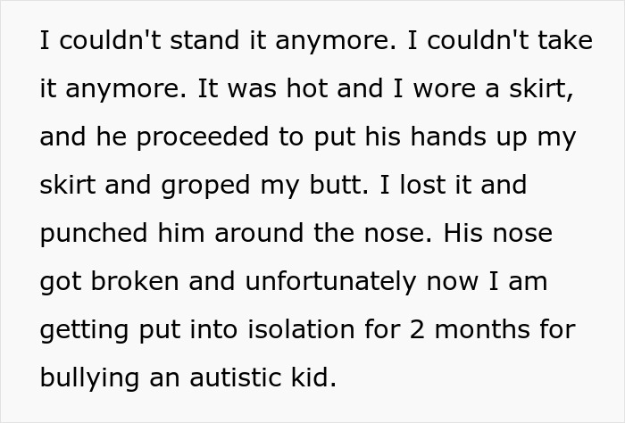 Girl Faces Backlash After Punching An Autistic Kid In The Face After He Groped Her, Asks For Advice Online