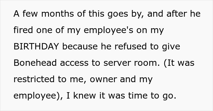 "I Am Not Allowed By Threat Of Legal Action To Be Involved In Their Affairs": Guy Does Exactly As His Ex-Boss Instructed