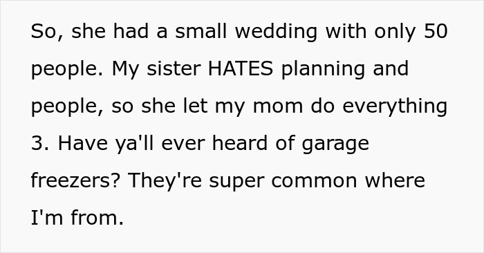 Woman Tells Her Sister's Wedding Guests Not To Touch The Food Because It's Leftovers From Her Wedding 8 Months Ago Woman Tells Her Sister's Wedding Guests Not To Touch The Food Because It's Leftovers From Her Wedding 8 Months Ago