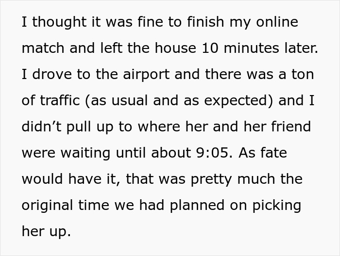 "Am I A Jerk For Picking My Wife Up From The Airport 10 Minutes Late?"