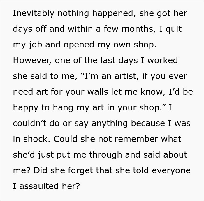 Woman Spreads Lies About Coworker's Attack That Never Happened, Faces The Consequences 5 Years Later When Looking For A Job Woman Spreads Lies About Coworker's Attack That Never Happened, Faces The Consequences 5 Years Later When Looking For A Job