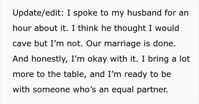 Couple Calls It Quits After Wife Refuses To House Husband’s “Medically Needy” Parents Couple Calls It Quits After Wife Refuses To House Husband’s “Medically Needy” Parents