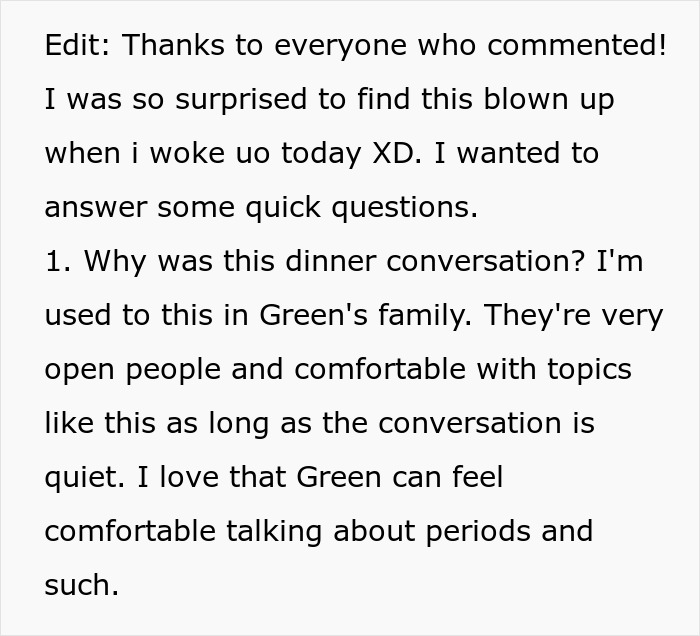 Guy Starts Mansplaining Periods To His Little Sister During Family Dinner, His Fiancée Asks Him A Question That Shuts Him Down Guy Starts Mansplaining Periods To His Little Sister During Family Dinner, His Fiancée Asks Him A Question That Shuts Him Down