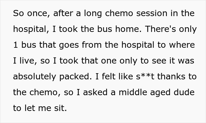 Karen Thinks Her Kid Deserves A Bus Seat More Than A Cancer Patient, Tries To Pull Him Out Of His Seat, Gets Instant Karma