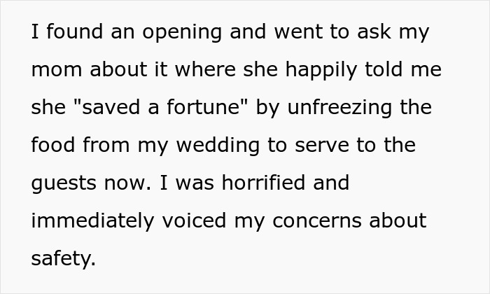 Woman Tells Her Sister's Wedding Guests Not To Touch The Food Because It's Leftovers From Her Wedding 8 Months Ago Woman Tells Her Sister's Wedding Guests Not To Touch The Food Because It's Leftovers From Her Wedding 8 Months Ago