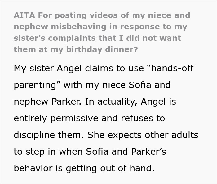 Video Footage Of Kids Misbehaving Ends Up Online After Their Mother Takes A Discussion Of Them Not Being Invited To Her Sister’s 27th Birthday Party Online