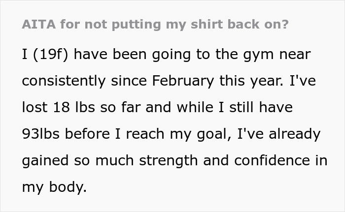 Woman Gets Fat-Shamed At A Gym And Is Ordered To ‘Put On A Shirt’ By Entitled Girl Saying That Her Outfit Is ‘Unsanitary’ Woman Gets Fat-Shamed At A Gym And Is Ordered To ‘Put On A Shirt’ By Entitled Girl Saying That Her Outfit Is ‘Unsanitary’