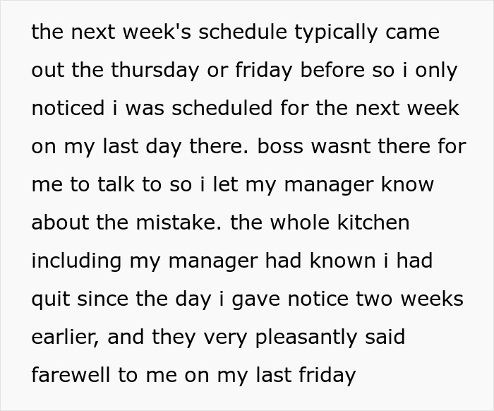 “I Quit My Job And My Boss Scheduled Me Anyway, Loses It When I ‘No-Show’”