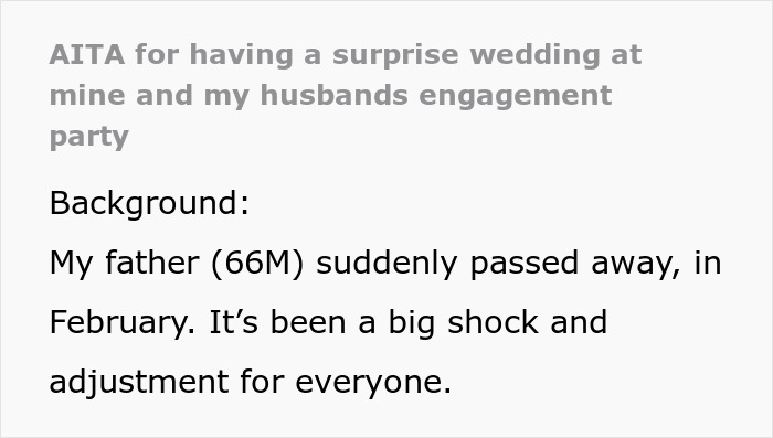 “[Am I The Jerk] For Taking Away Everyone’s Chance To Be Involved With The Wedding?”