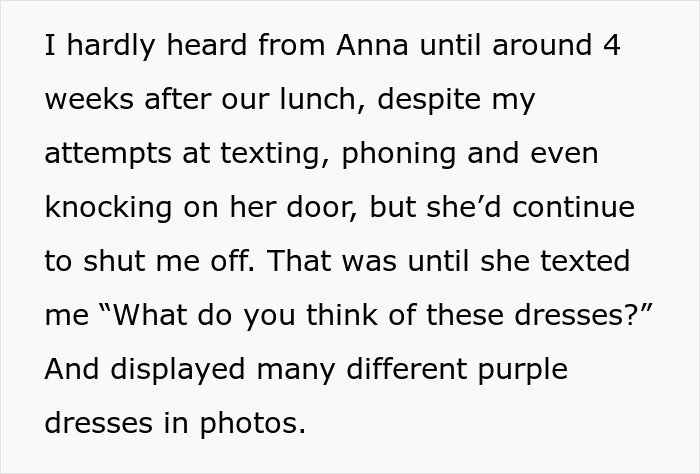“She Was Escorted Out The Door Screaming”: Guest Hell-Bent On Wearing Purple Clashes With Bride “She Was Escorted Out The Door Screaming”: Guest Hell-Bent On Wearing Purple Clashes With Bride