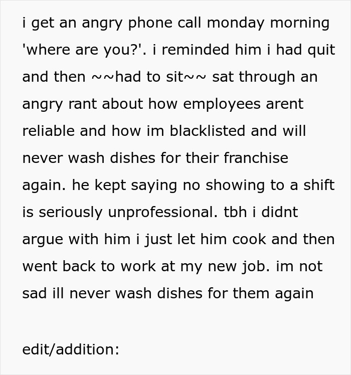 “I Quit My Job And My Boss Scheduled Me Anyway, Loses It When I ‘No-Show’”