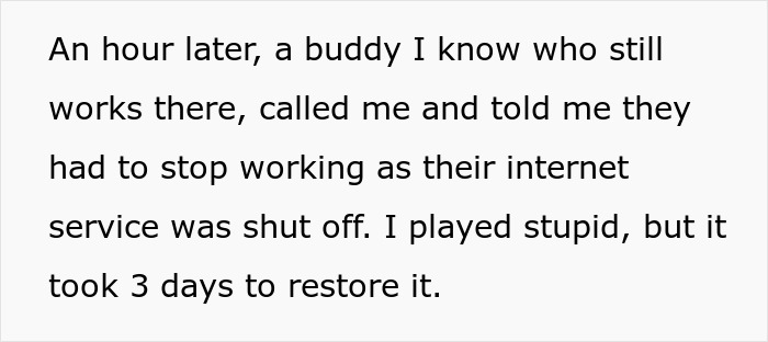 "I Am Not Allowed By Threat Of Legal Action To Be Involved In Their Affairs": Guy Does Exactly As His Ex-Boss Instructed