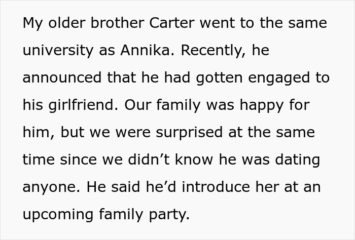 Brother Introducing His Fiancée At A Family Event Takes A Turn When His Sister Recognizes Her High School Bully And Sheds Light On Her Past