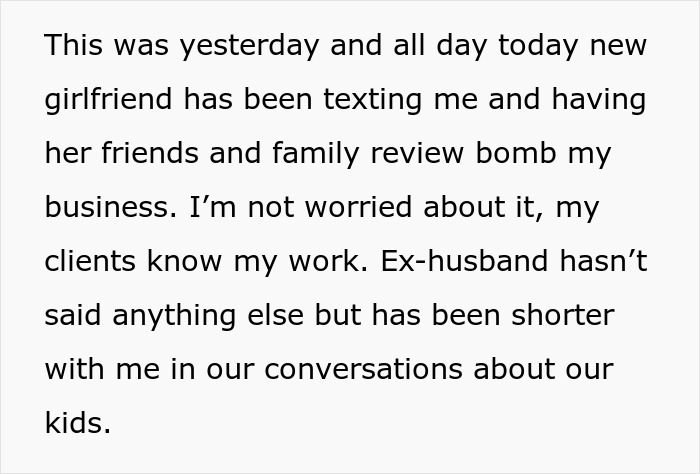 Woman Confronted By Ex Husband's New GF After She Refuses To Watch Their New Baby Woman Confronted By Ex Husband's New GF After She Refuses To Watch Their New Baby