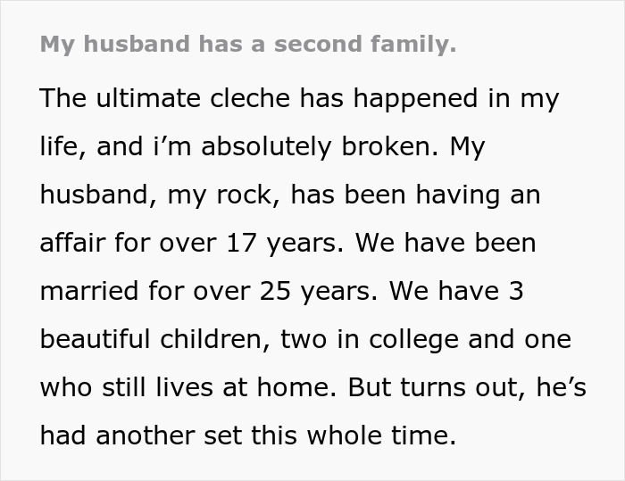 Woman Accidentally Discovers Her Husband Has Been Living A Double Life For The Past 17 Years