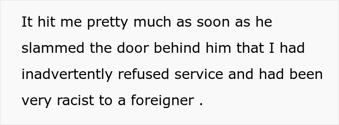 Foreigner Thinks He's Being Kicked Out Of A Coffee Shop Because Of His Ethnicity, Barista Realizes His Mistake Too Late Foreigner Thinks He's Being Kicked Out Of A Coffee Shop Because Of His Ethnicity, Barista Realizes His Mistake Too Late