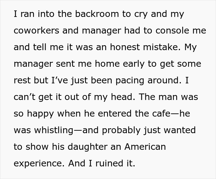Foreigner Thinks He's Being Kicked Out Of A Coffee Shop Because Of His Ethnicity, Barista Realizes His Mistake Too Late