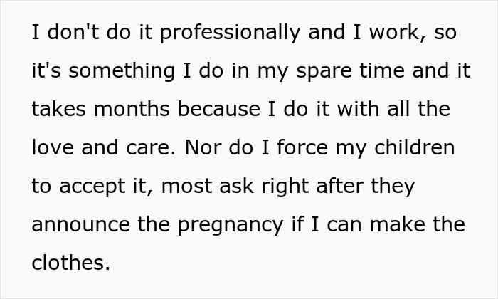 Mother Left ‘Lost’ And ‘Heartbroken’ When Daughter’s Newborn Is Dressed In A Designer Outfit Instead Of Her Handmade Set Mother Left ‘Lost’ And ‘Heartbroken’ When Daughter’s Newborn Is Dressed In A Designer Outfit Instead Of Her Handmade Set
