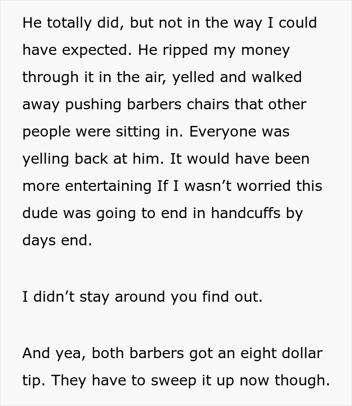 Customer Wants To Pay In Cash, Rude Barber Slaps It Out Of His Hands And Shows Him To The Credit Card Reader And He Maliciously Complies